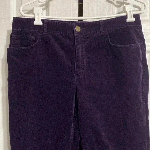 Chaps pretty deep purple thin wale corduroy pants size 12P - Picture 5 of 11
